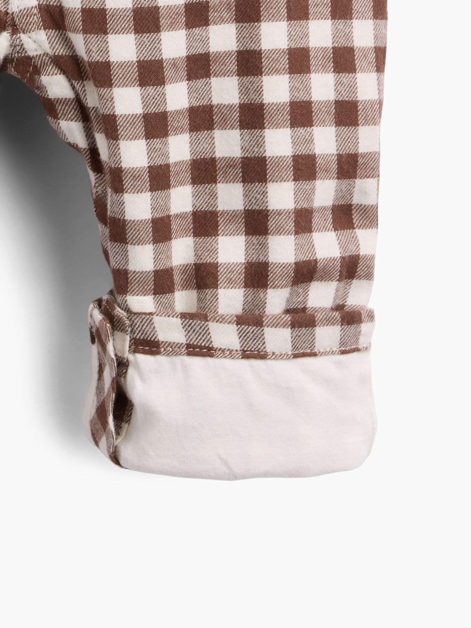 Детский фланелевый комбинезон Gap Gingham, цвет: Янтарный — фото 4