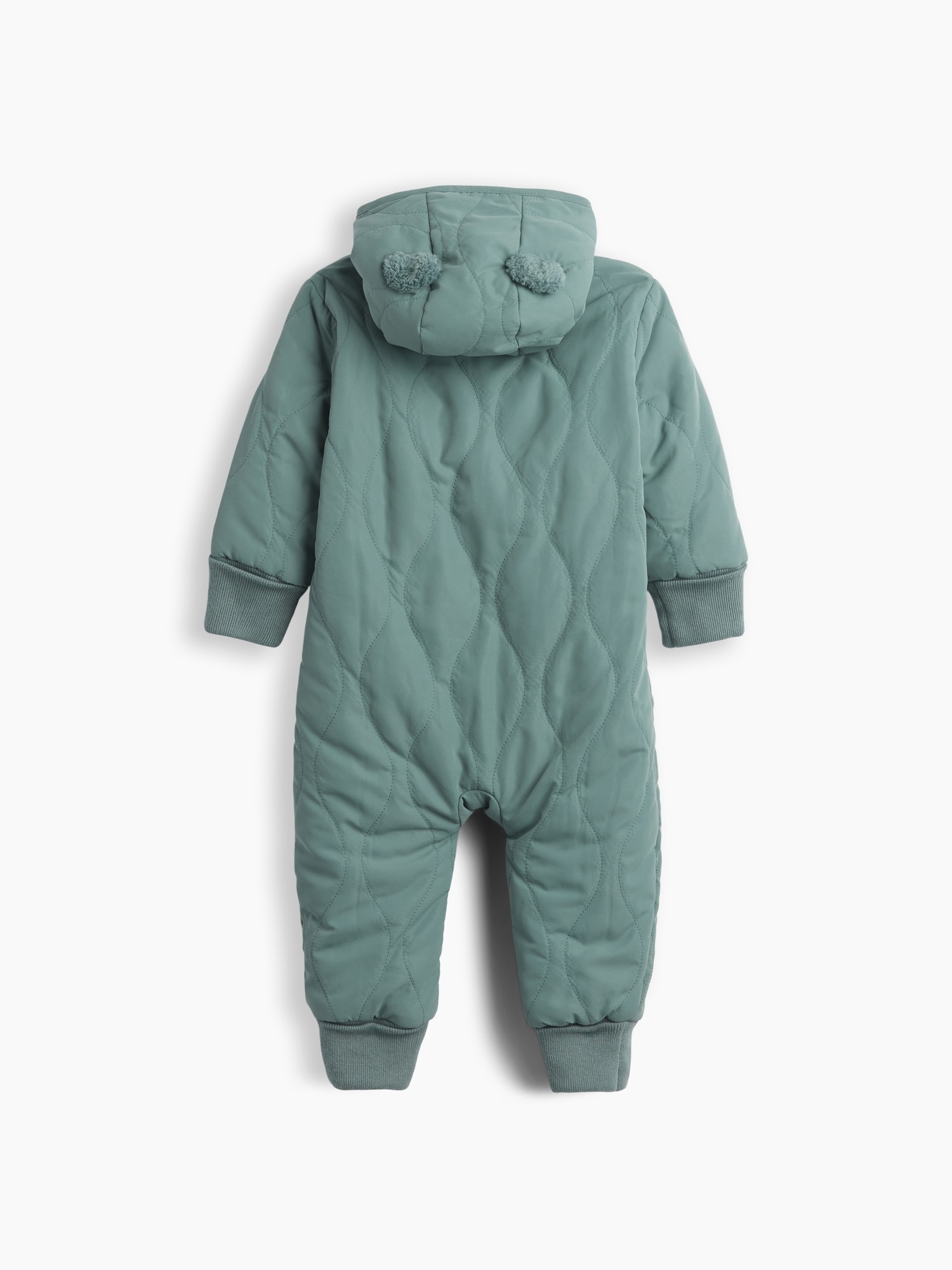 Куртки Gap Quilted Sherpa One-Piece для малышей, цвет: Зелёный — фото 2