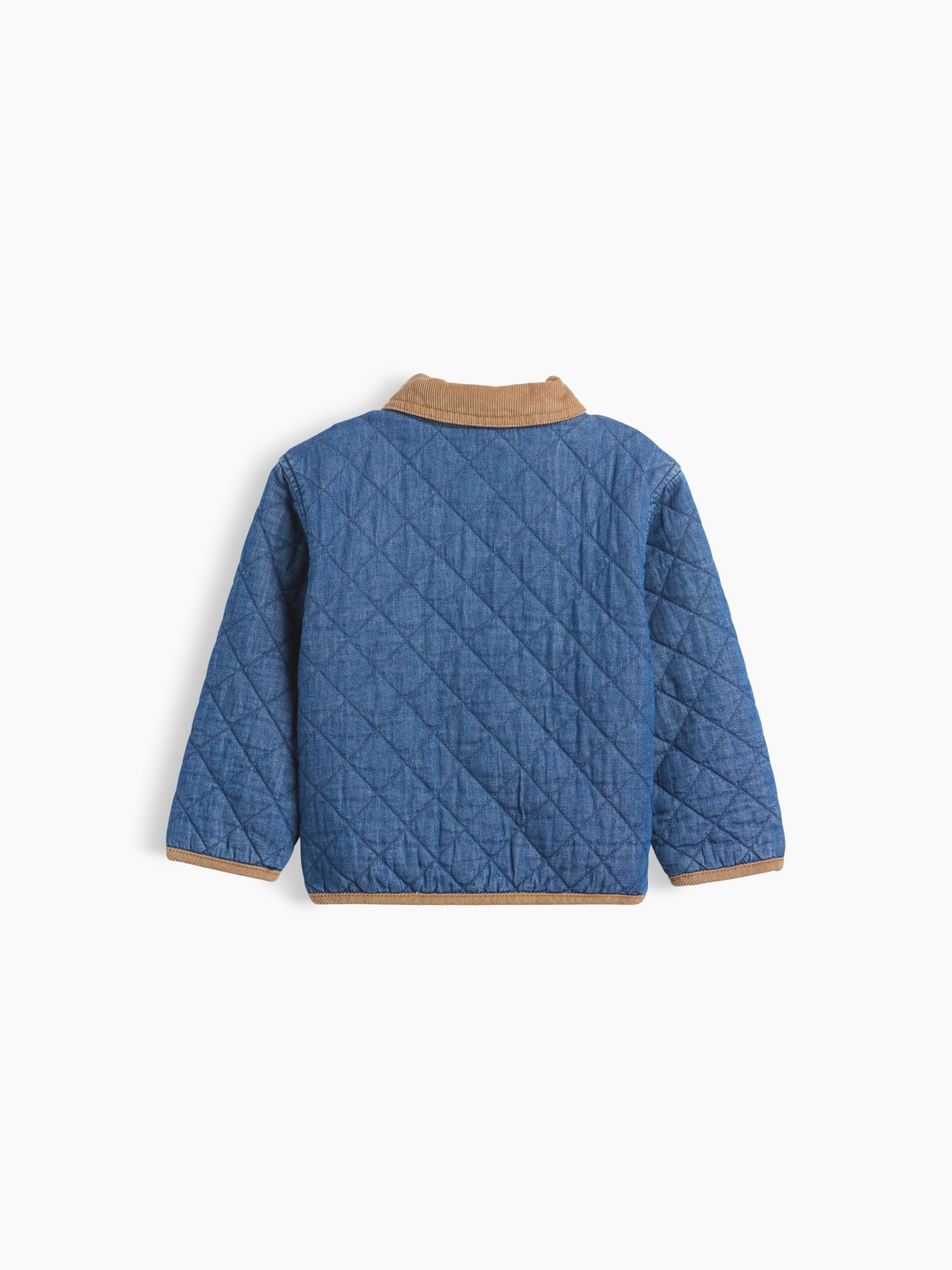 Куртка Gap Quilted Denim Jacket для малышей, цвет: Тёмная варка — фото 2