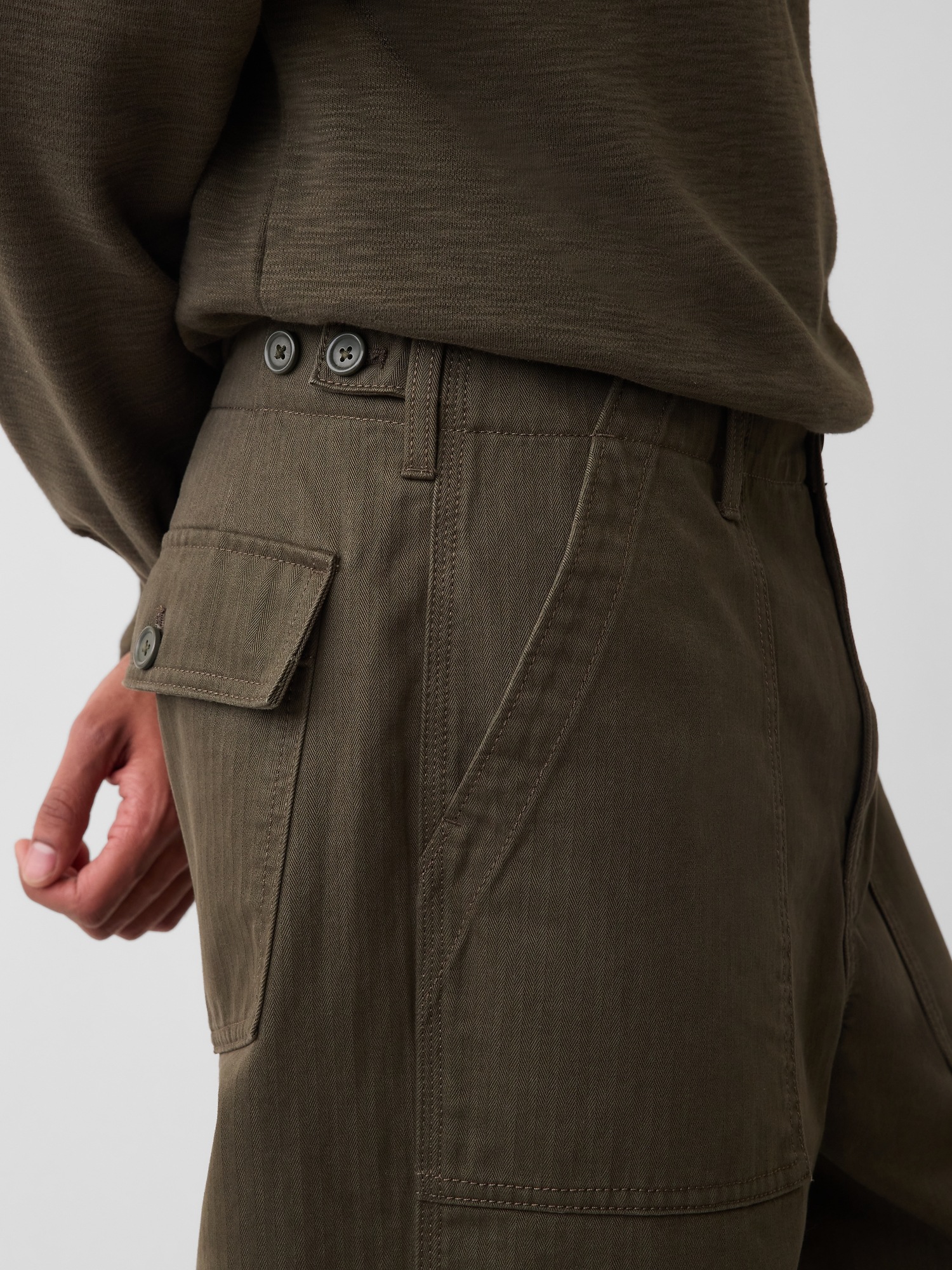 Мужские брюки Gap Herringbone '90s Loose Pants — фото 4
