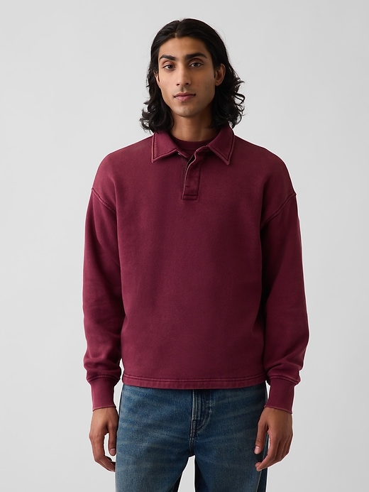 VintageSoft Oversized Polo Sweatshirt | Gap