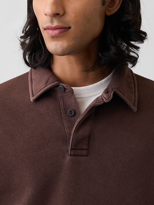 VintageSoft Oversized Polo Sweatshirt | Gap