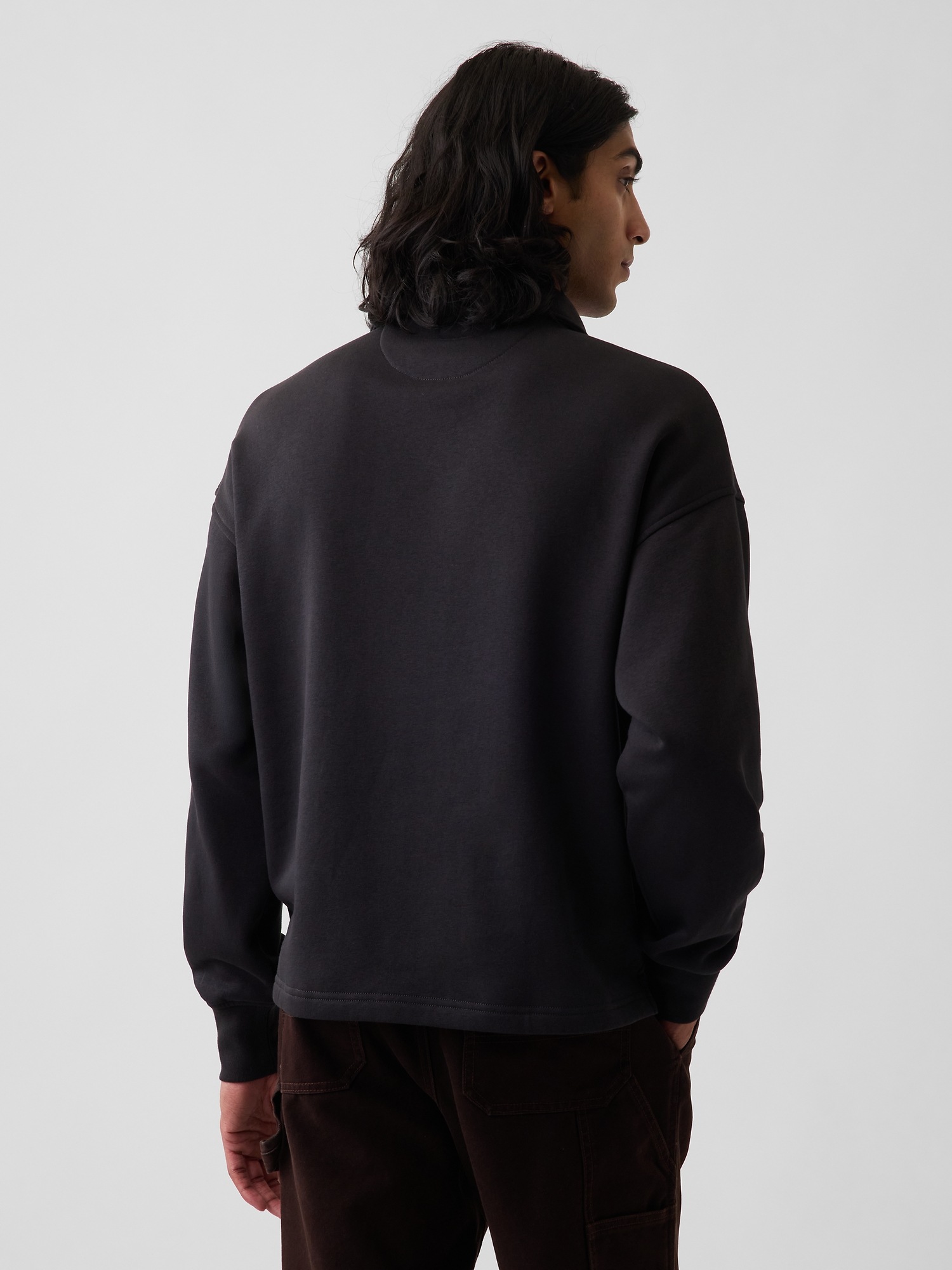 Мужские худи Gap VintageSoft Oversized Polo Sweatshirt — фото 3