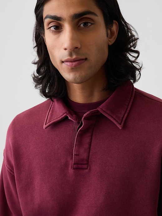 VintageSoft Oversized Polo Sweatshirt | Gap