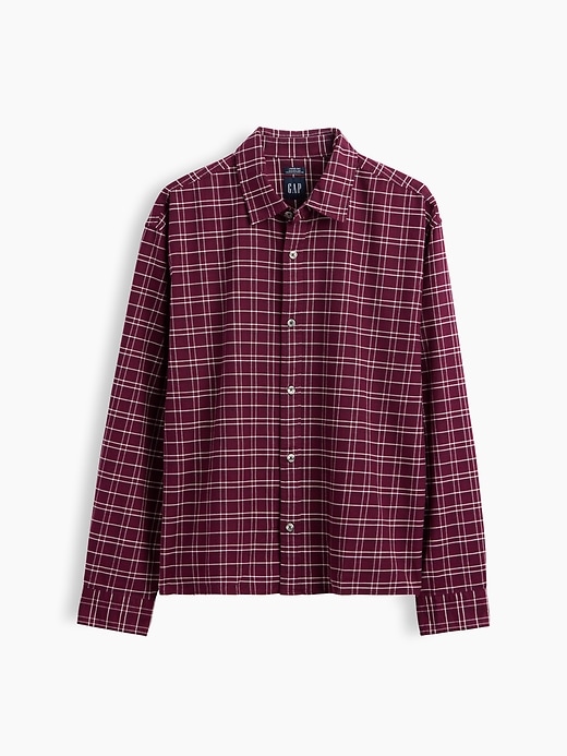 Image number 5 showing, Relaxed Crop Straight-Hem Oxford Shirt