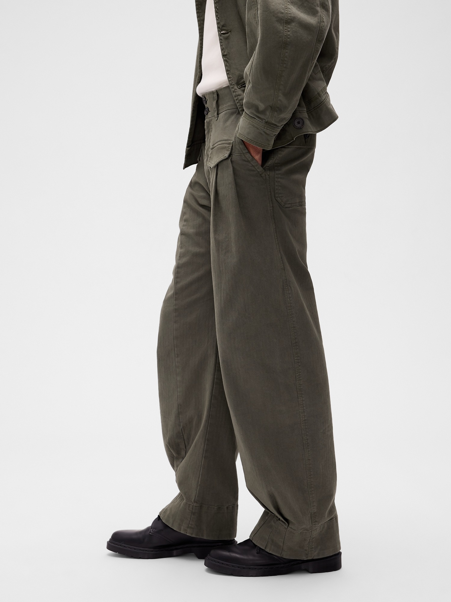 Мужские брюки Gap GapStudio Herringbone Baggy Pants — фото 3