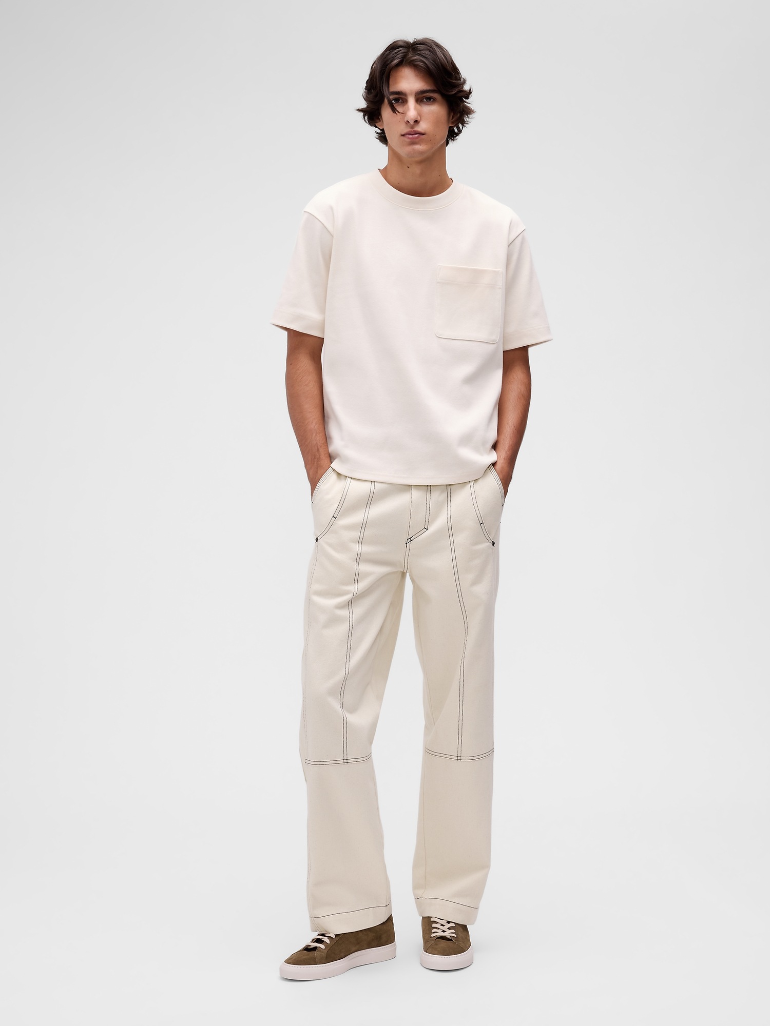Мужские футболки Gap GapStudio Extra Heavyweight Pocket T-Shirt — фото 3