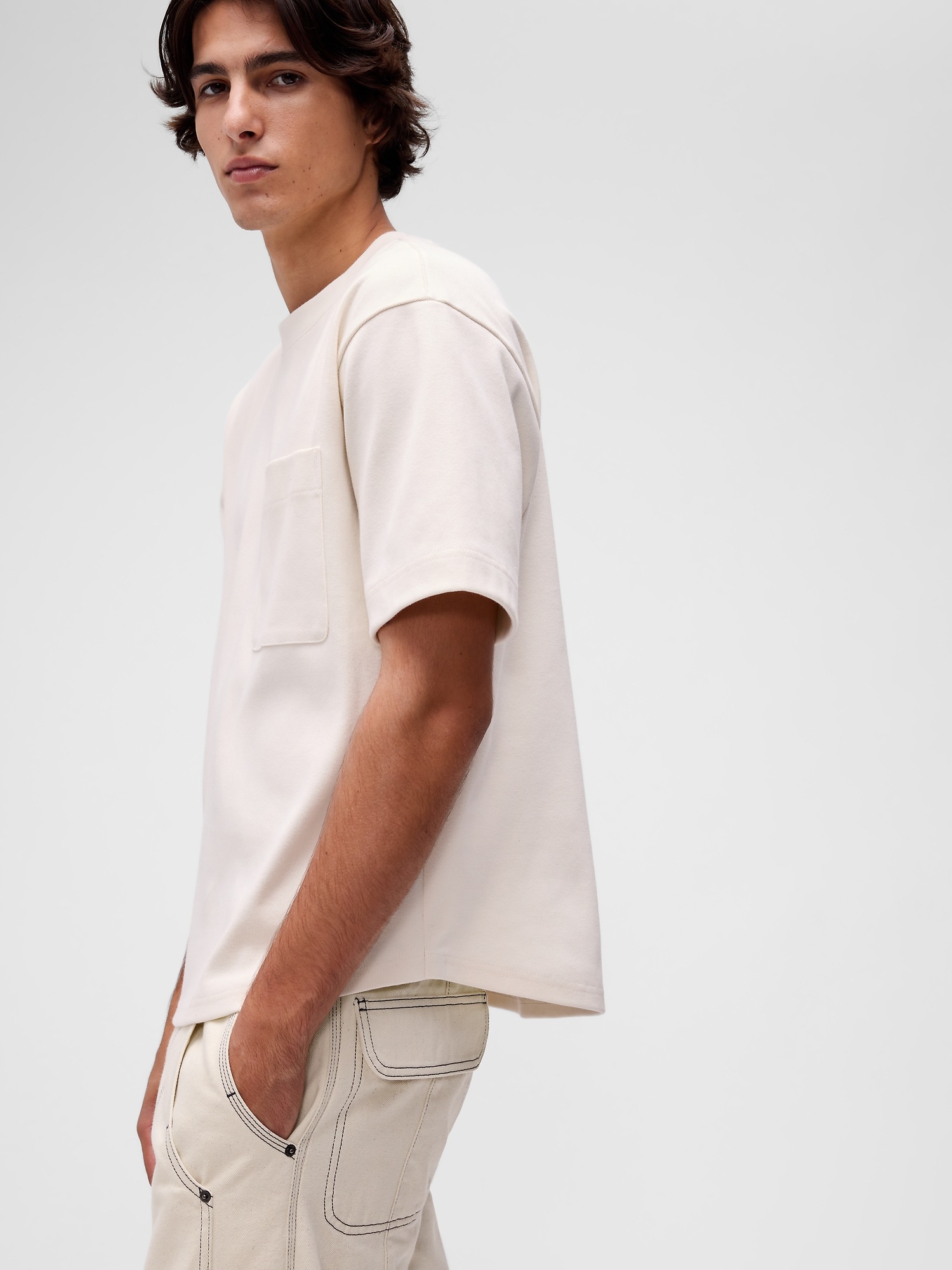Мужские футболки Gap GapStudio Extra Heavyweight Pocket T-Shirt — фото 5