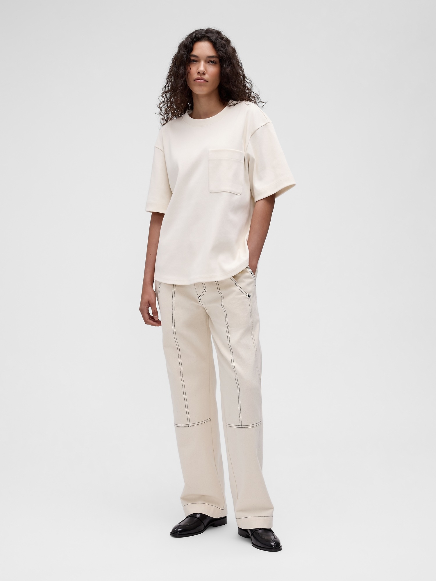 Женские джинсы Gap GapStudio Relaxed Utility Jeans — фото 5