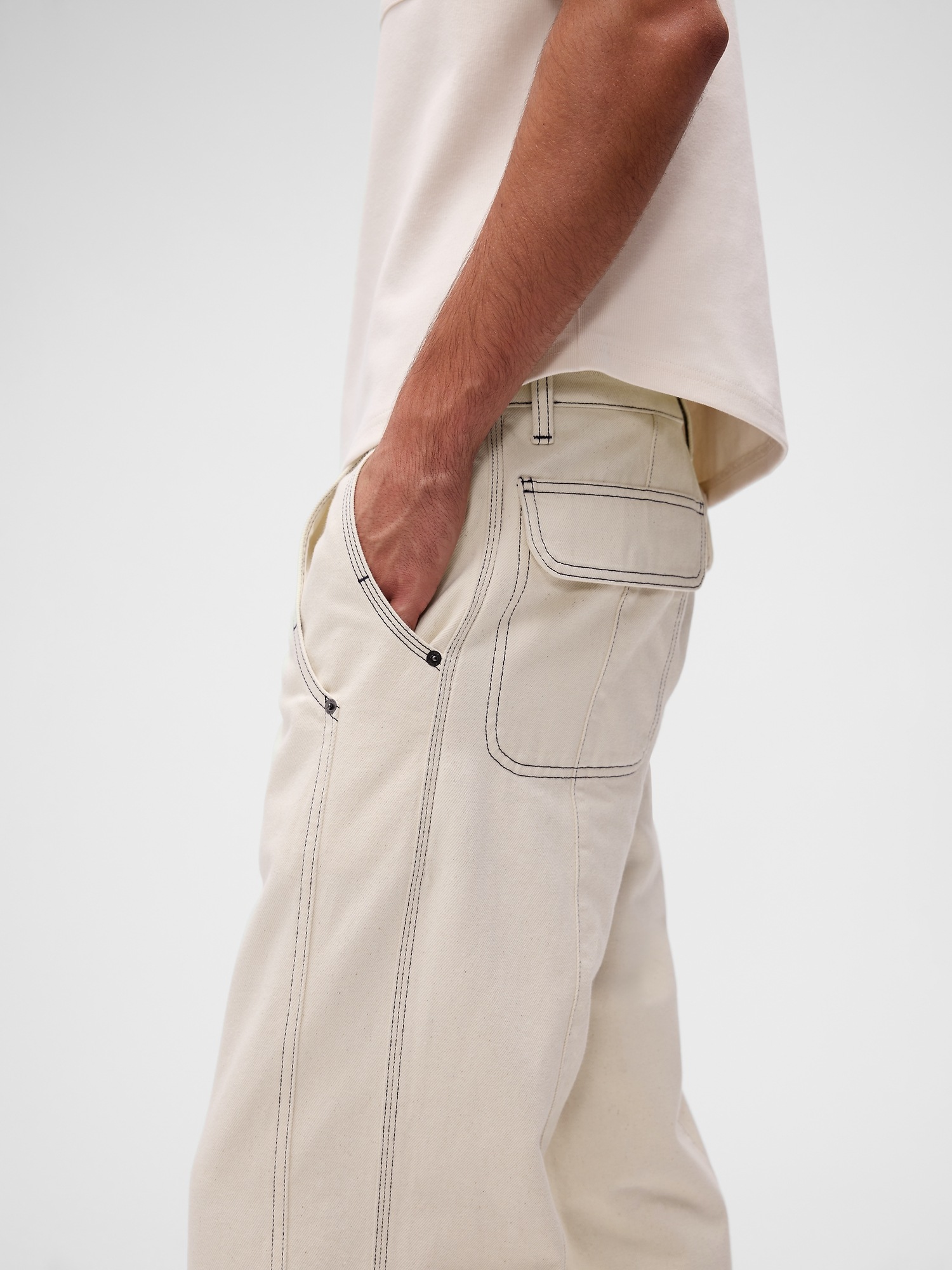 Женские джинсы Gap GapStudio Relaxed Utility Jeans — фото 6