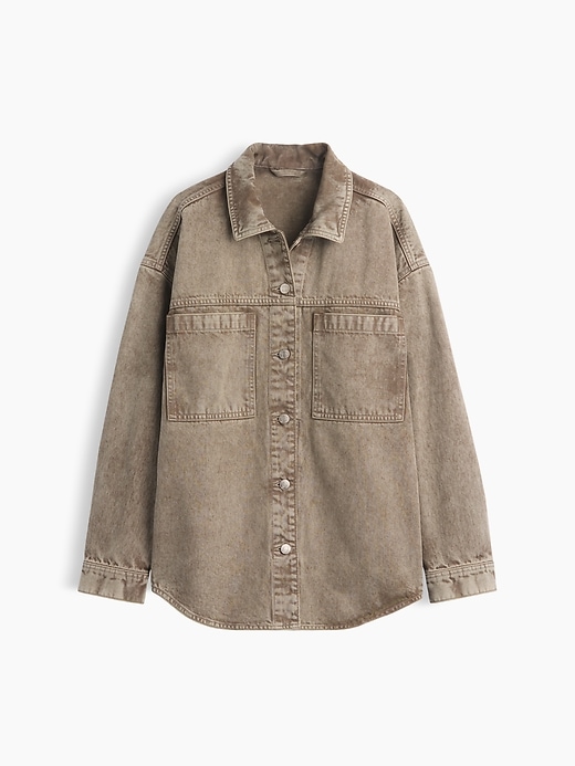 Image number 2 showing, Denim Oversized Shirt Jacket