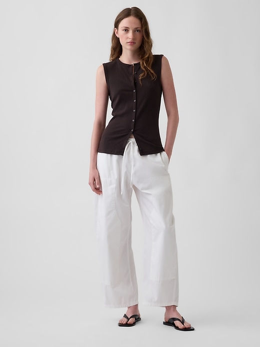 Image number 1 showing, Poplin Easy Double-Knee Barrel Pants