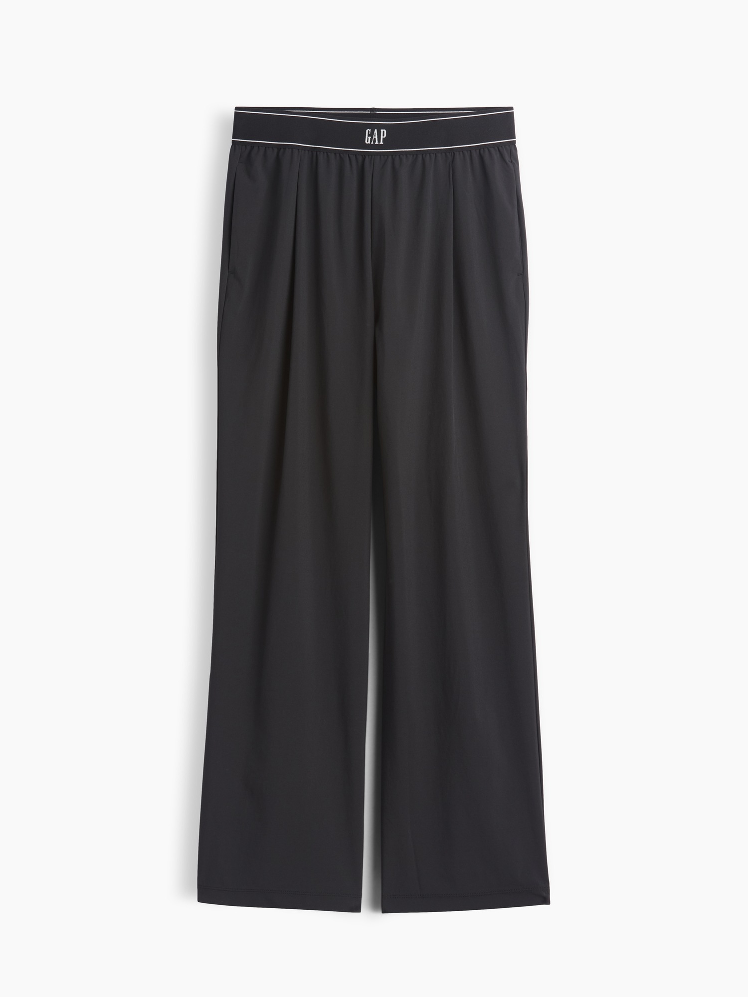 Женские брюки Gap GapFit Pleated Easy Logo, цвет: Чёрный — фото 6