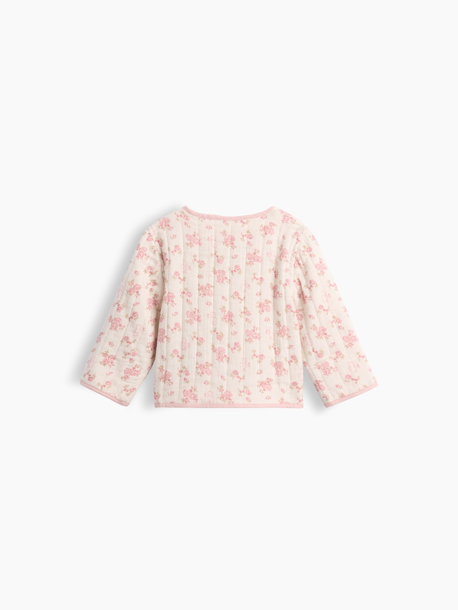 Куртка Gap Quilted Gauze Reversible Jacket для малышей, цвет: Молочный белый с принтом — фото 2