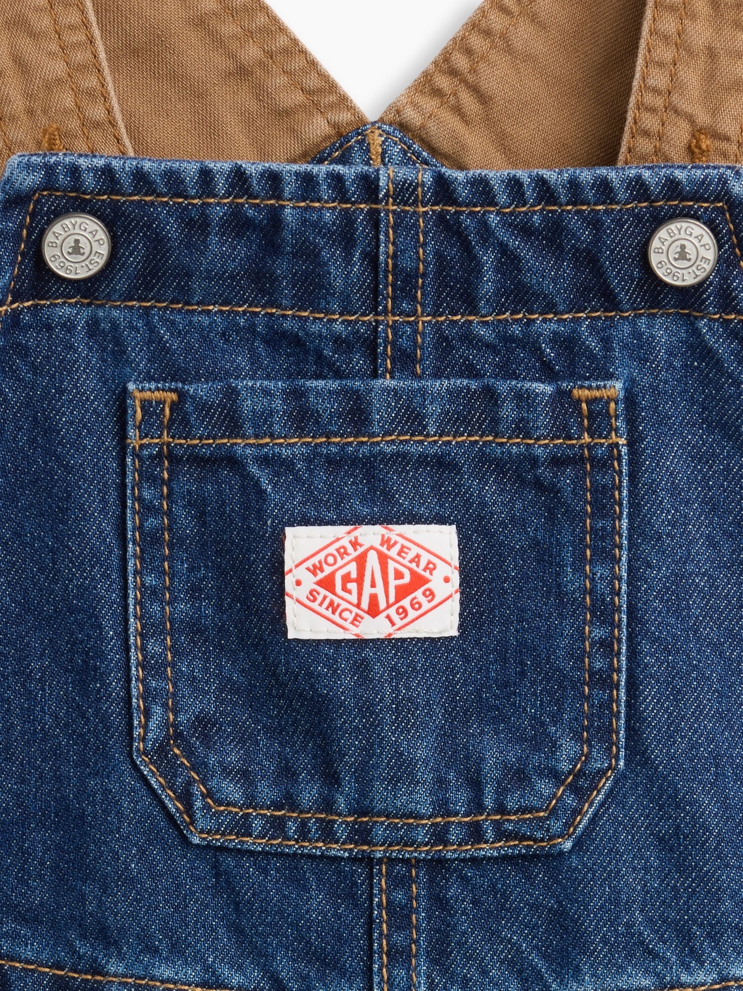 Комбинезон Gap Workwear Overalls для малышей, цвет: Тёмная варка — фото 2