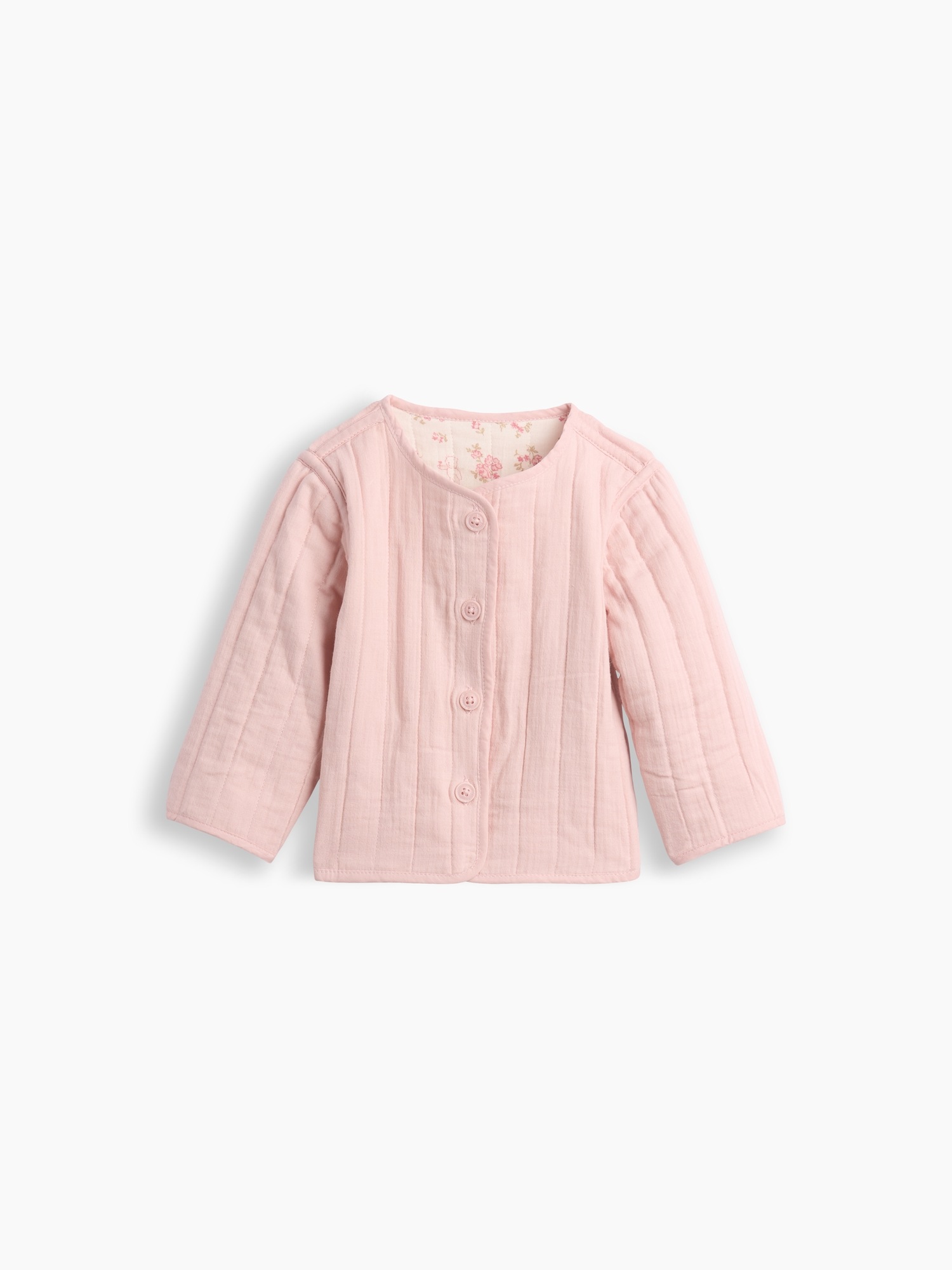 Куртка Gap Quilted Gauze Reversible Jacket для малышей, цвет: Молочный белый с принтом — фото 3