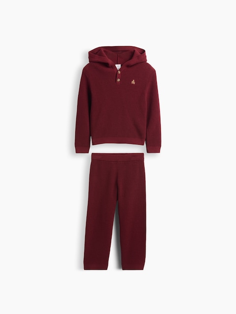 Baby & Toddler Hooded Henley Sweater Set