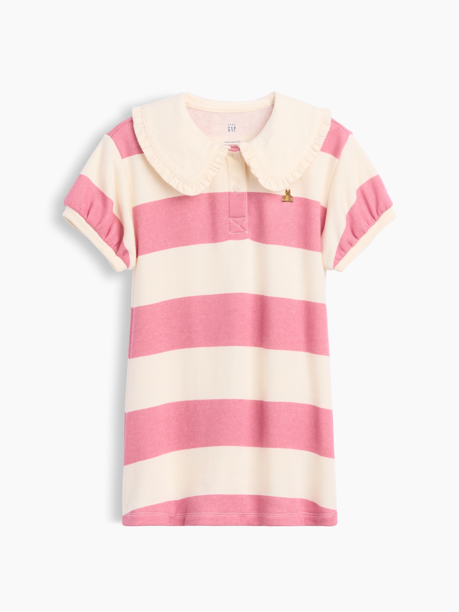 Baby & Toddler French Terry Collared Print Dress
