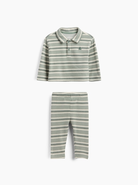 Baby Softspun Waffle Polo Outfit Set