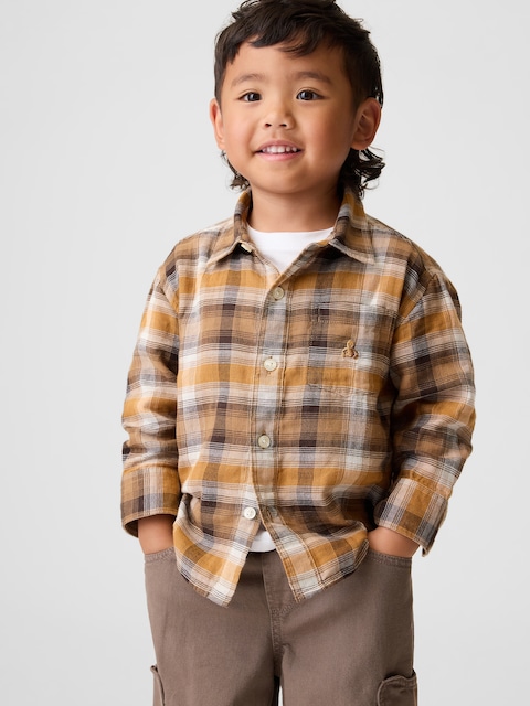 Baby & Toddler Double-Weave Plaid Shirt