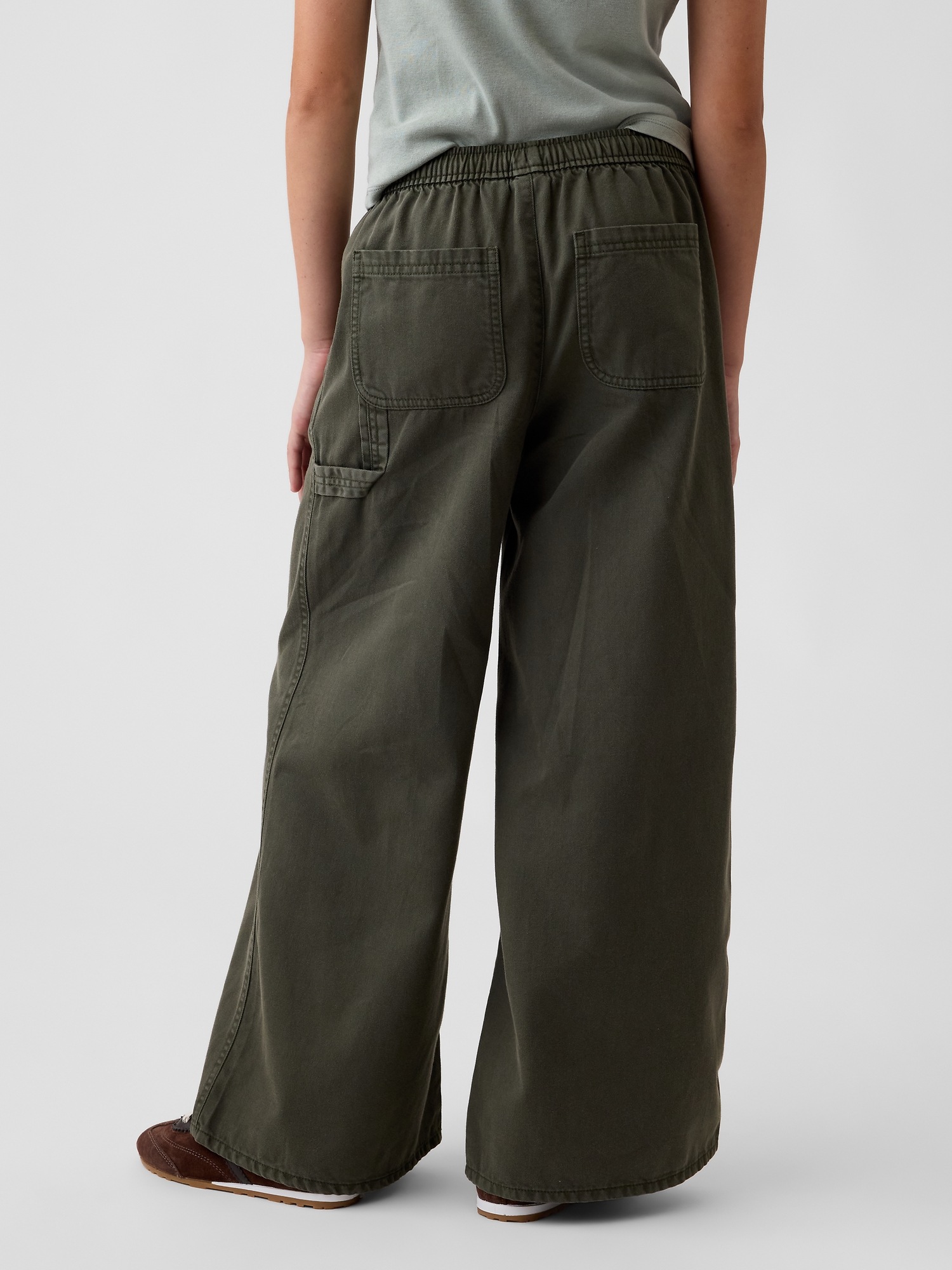 Детские брюки Gap Kids Easy Wide-Leg Utility Pants — фото 4