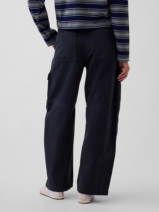 Image number 4 showing, Low Rise Twill Baggy Barrel Cargo Pants