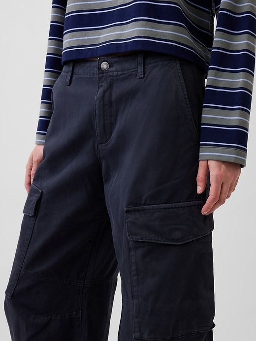 Image number 5 showing, Low Rise Twill Baggy Barrel Cargo Pants