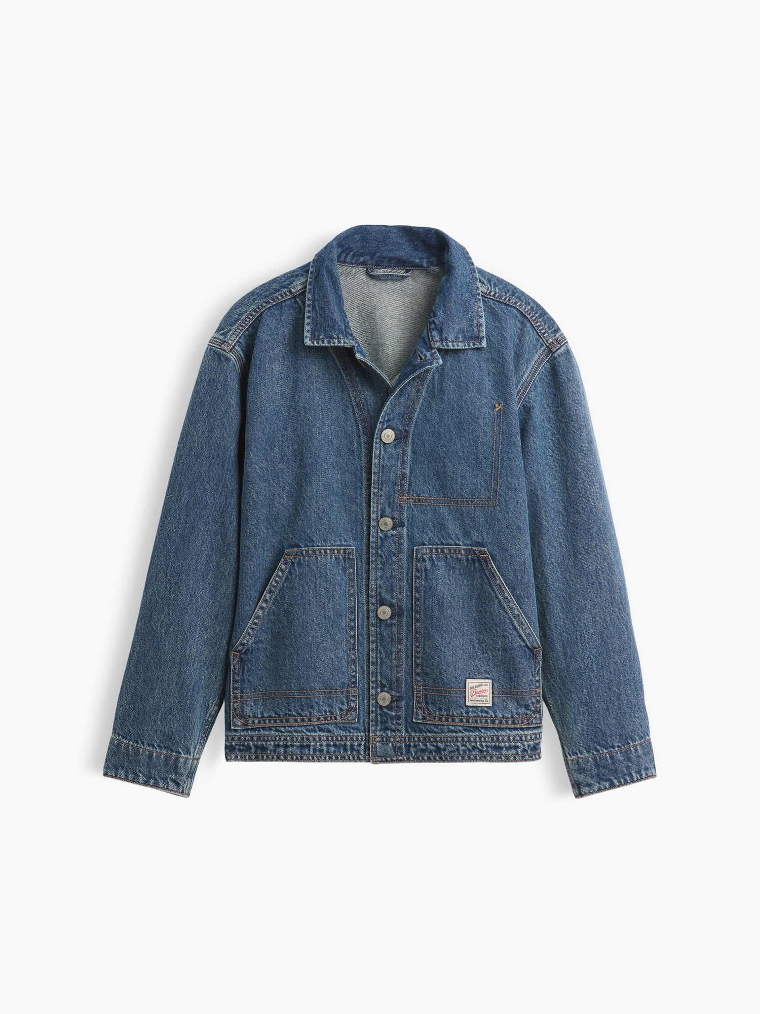 Детская куртка Gap Denim Chore, цвет: Средняя варка — фото 2