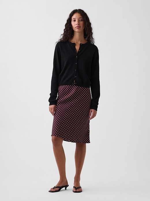 Image number 1 showing, Satin Bias-Cut Skirt