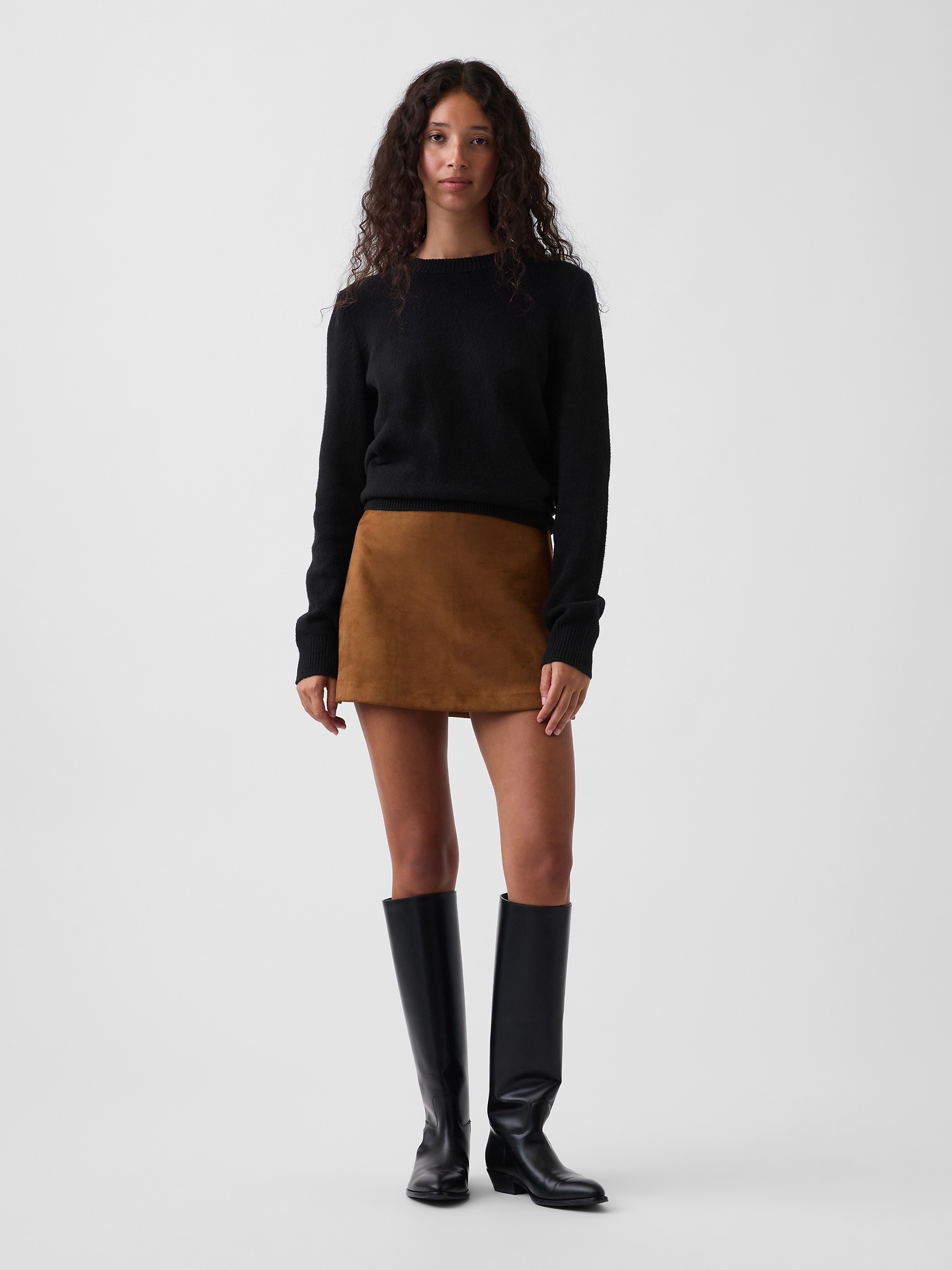 Женские юбки Gap Vegan Suede Mini Skort