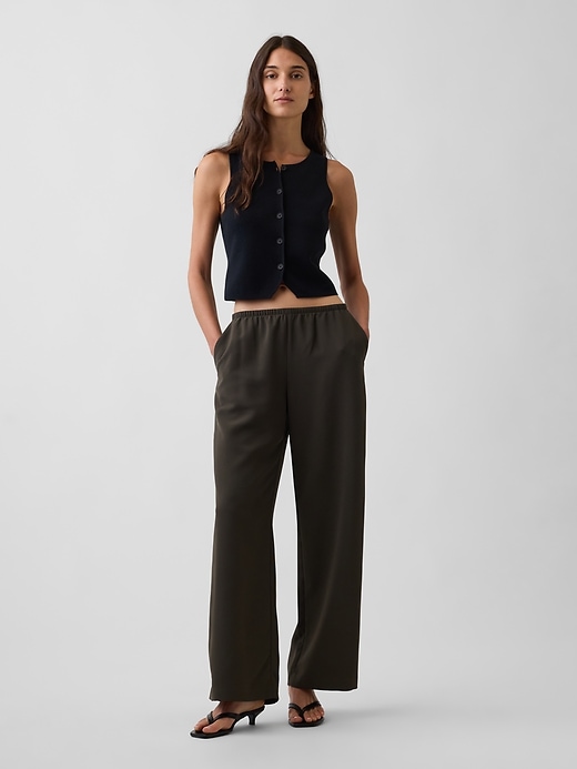 Image number 1 showing, Easy Wide-Leg Pants