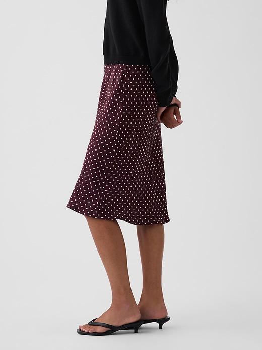 Image number 3 showing, Satin Bias-Cut Skirt