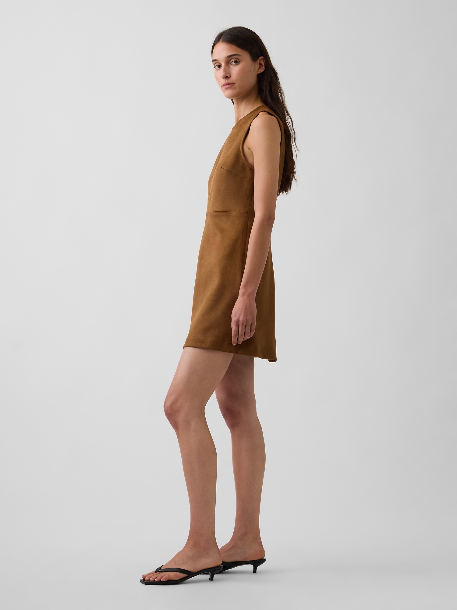 Женские платья Gap Vegan Suede Mini Shift Dress — фото 2