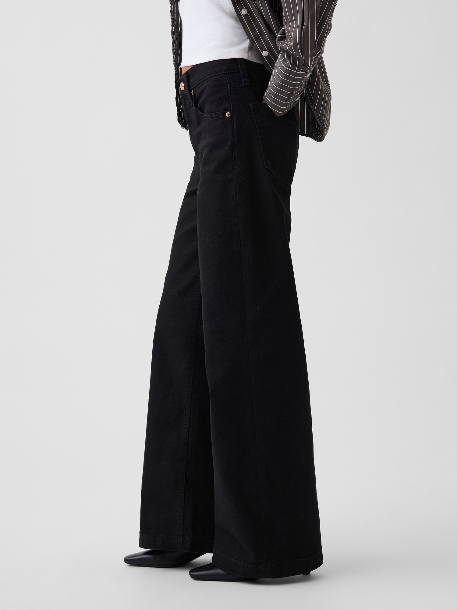 Женские джинсы Gap High Rise Stride Wide-Leg Jeans — фото 3