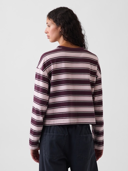 Image number 3 showing, Knit Oversized Crop T-Shirt