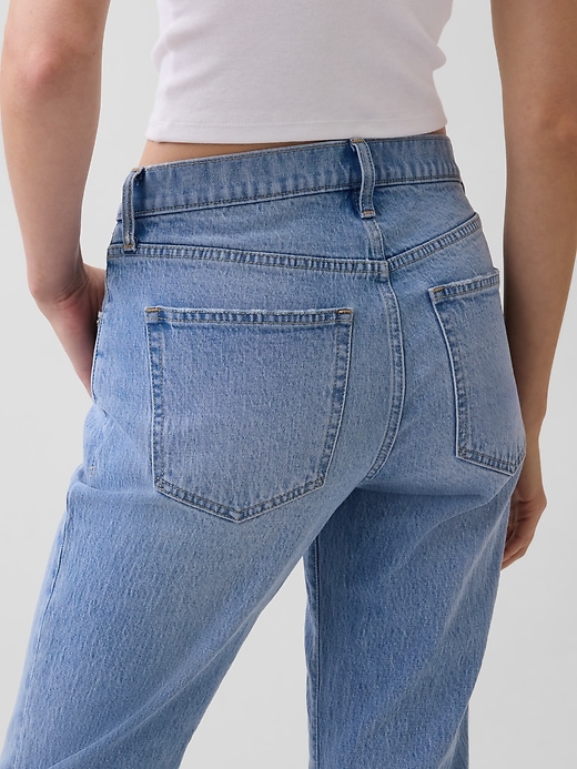 Image number 5 showing, Mid Rise Relaxed Flare Crop Jeans