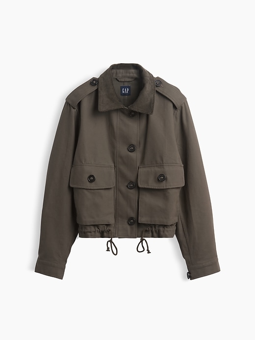 Image number 6 showing, Canvas Crop Utility Jacket