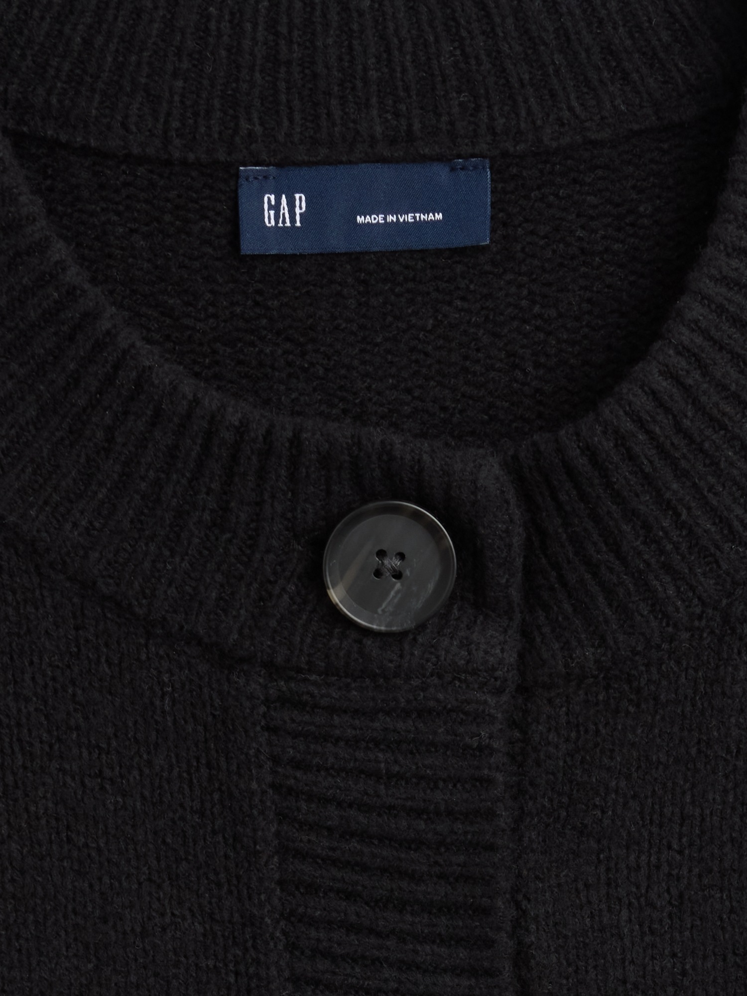 Женский кардиган Gap CashSoft Oversized Chunky, цвет: Чёрный — фото 4