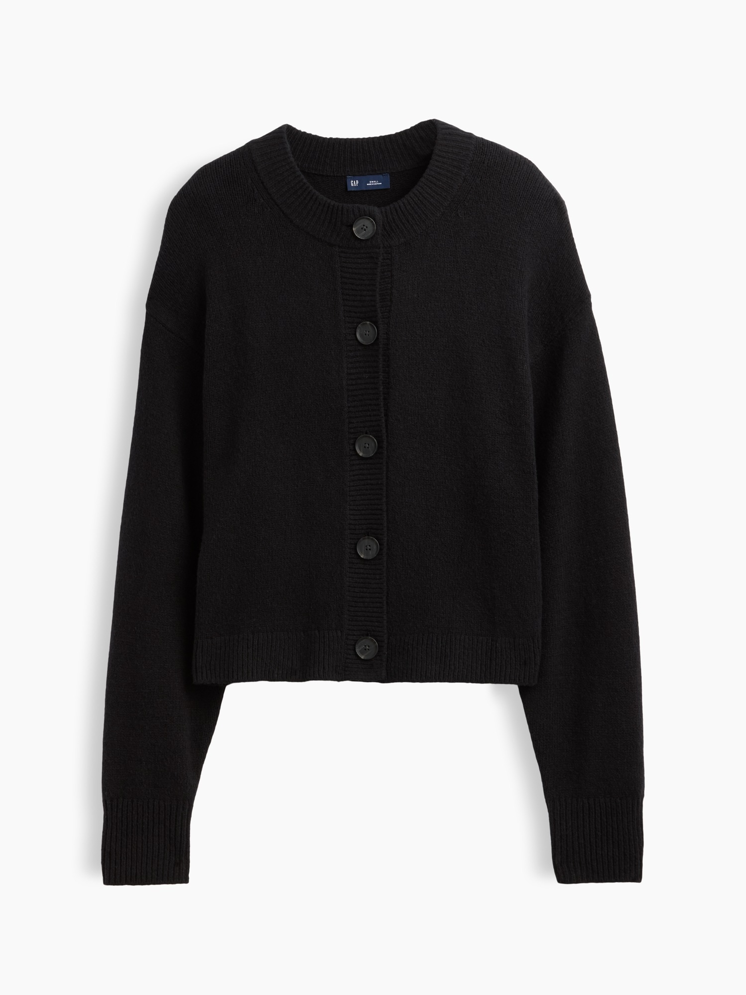 Женский кардиган Gap CashSoft Oversized Chunky, цвет: Чёрный — фото 5