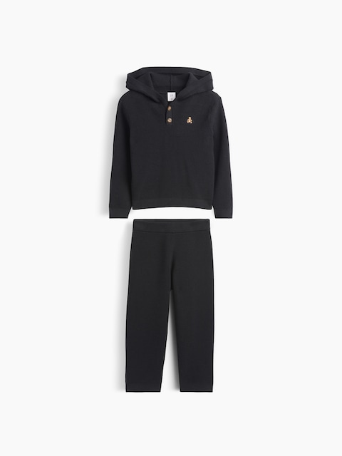 Baby & Toddler Hooded Henley Sweater Set
