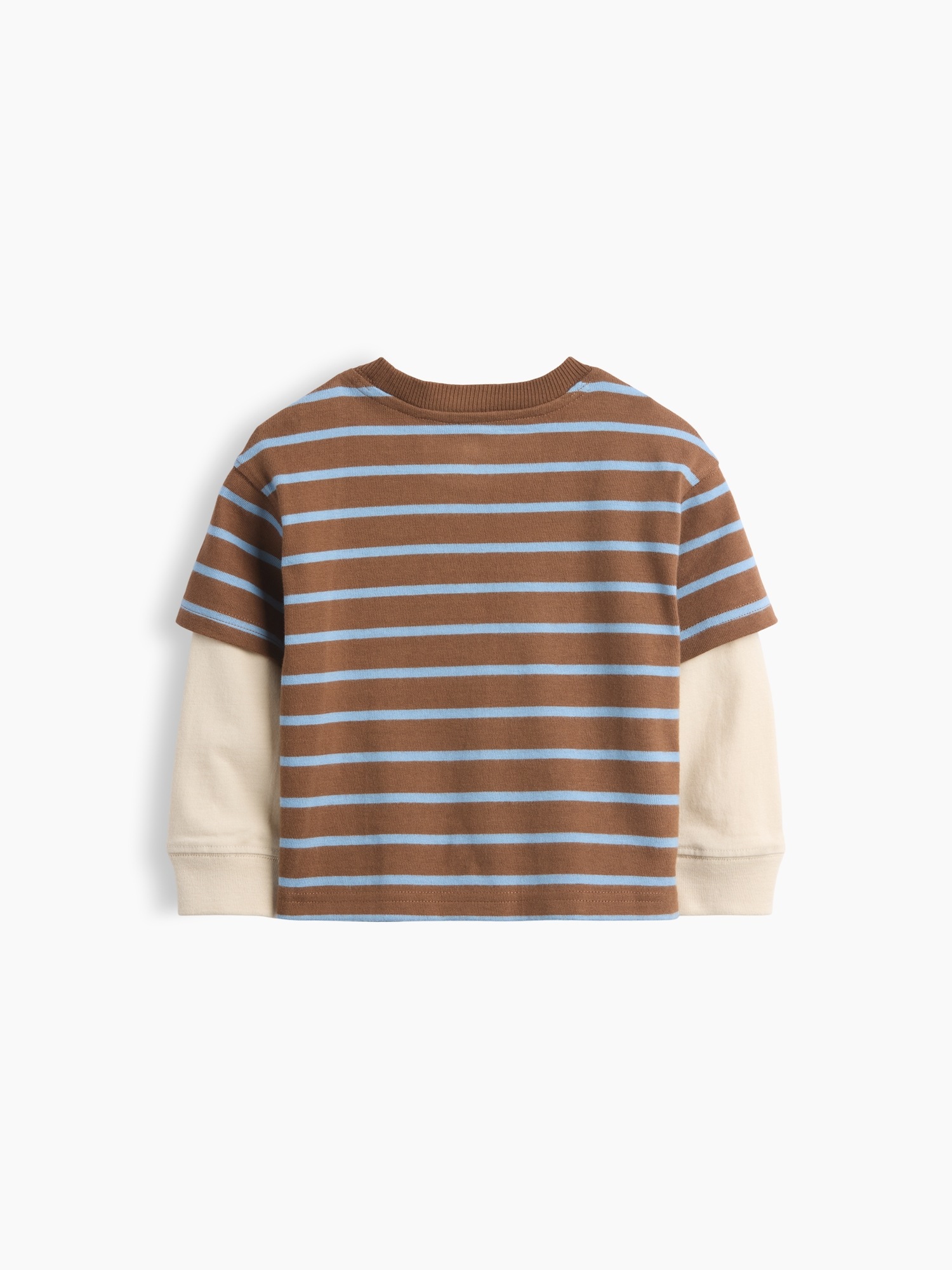 Футболка Gap Heavyweight Double-Layer T-Shirt для малышей, цвет: Коричневый — фото 2