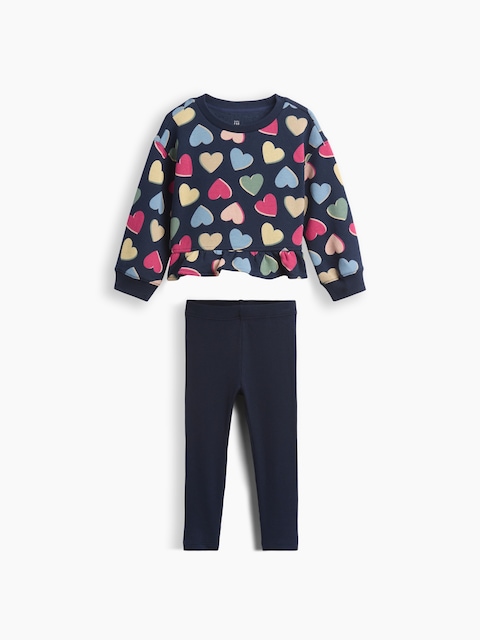 Baby & Toddler Peplum Sweatshirt & Leggings Set