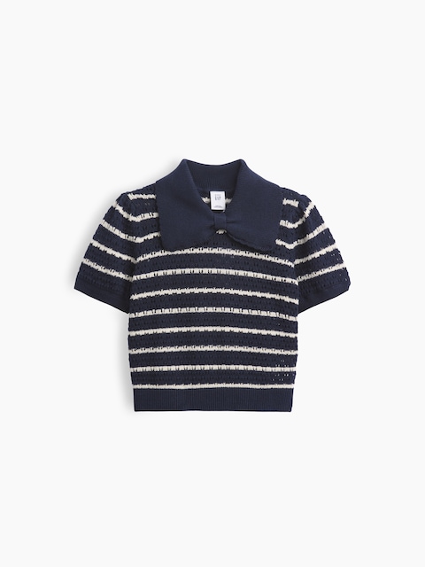 Baby & Toddler Bow Collar Pointelle Sweater