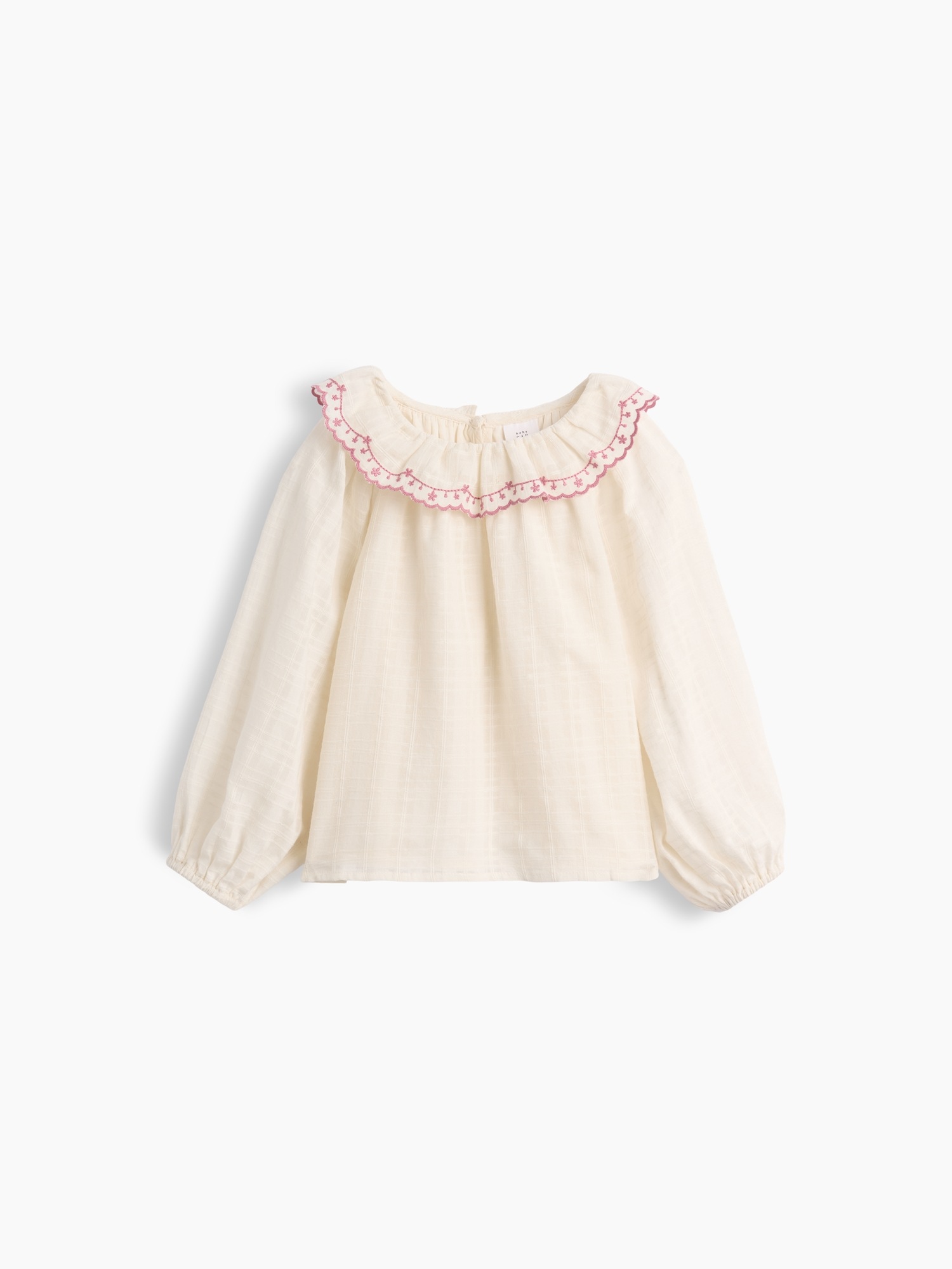 Топ Gap Ruffle Collar Top для малышей, цвет: Слоновая кость морозный — фото 2
