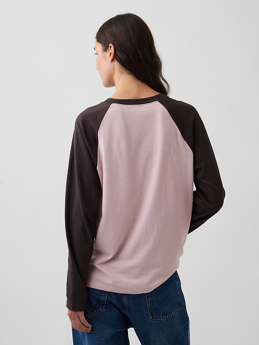 100% Cotton Authentic Raglan Big T-Shirt | Gap
