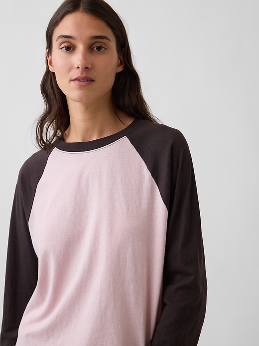 100% Cotton Authentic Raglan Big T-Shirt | Gap