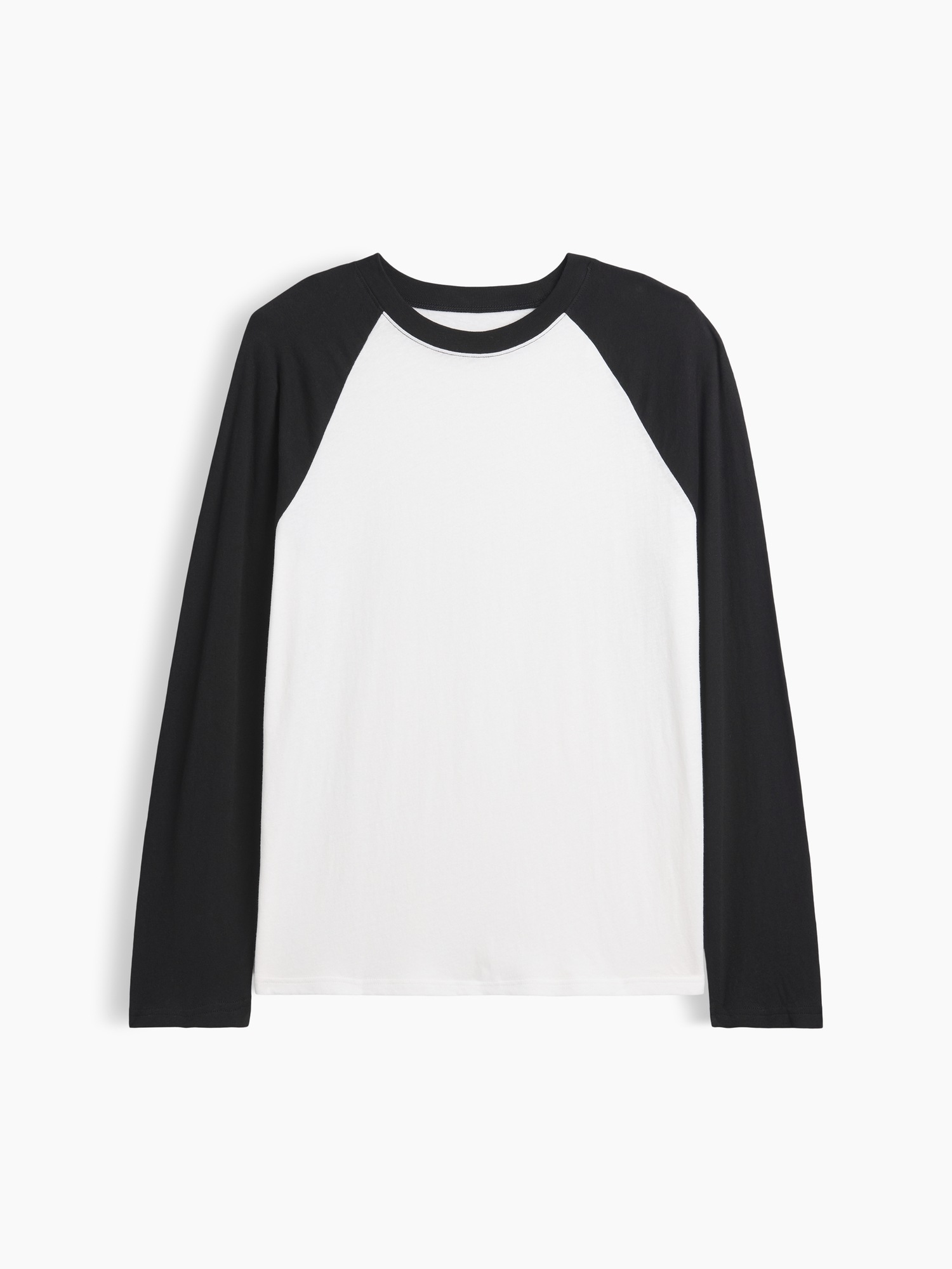 Женская футболка Gap 100% Cotton Authentic Raglan Big, цвет: Белый / Чёрный — фото 5