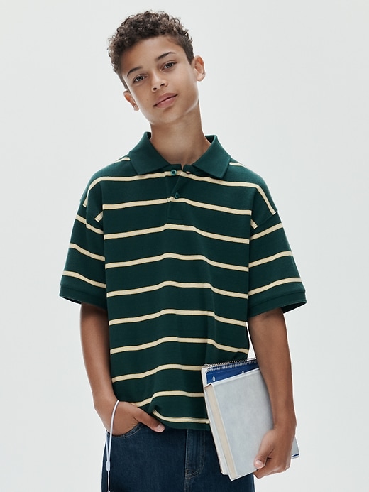 Image number 4 showing, Kids Relaxed Pique Polo Shirt