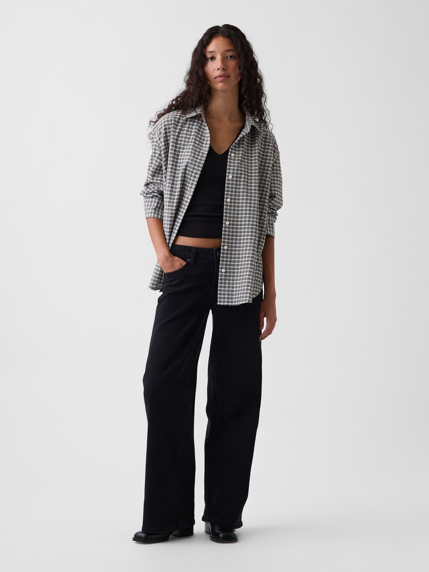 Женские джинсы Gap Low Rise Stride Wide-Leg Jeans