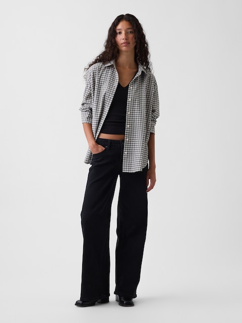 Low Rise Stride Wide-Leg Jeans